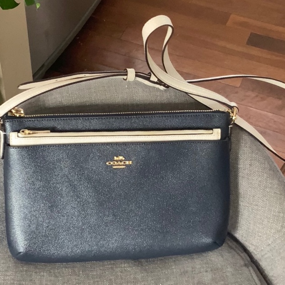 Coach Navy Bag with removable clutch